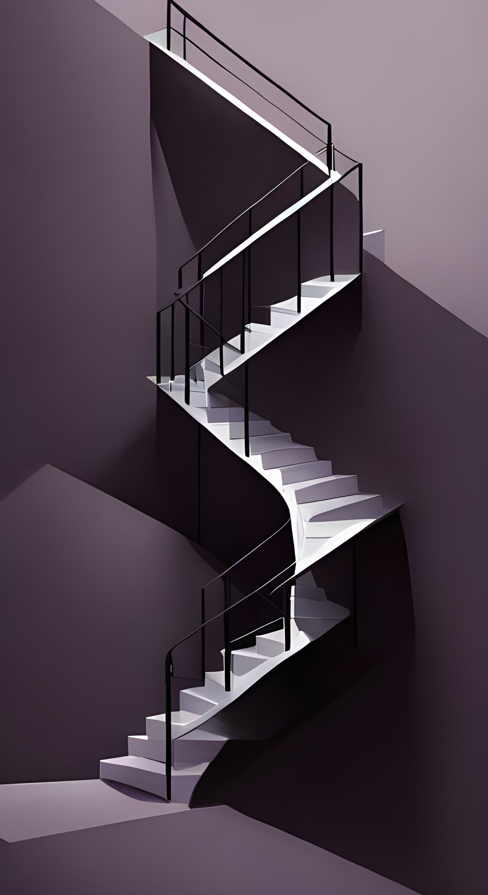 Surreal Stairway Inspired by Victor Mosquera