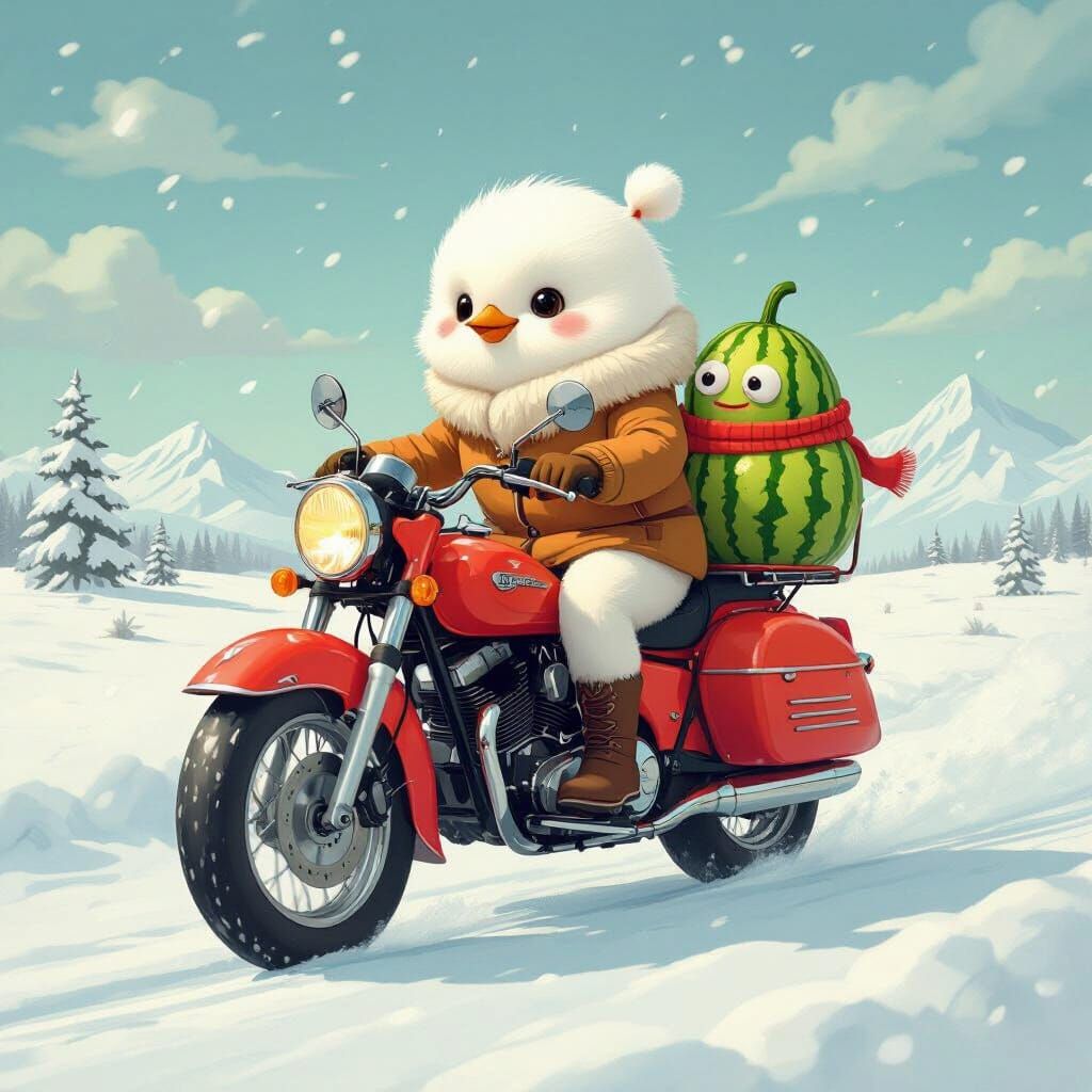 Shimaenaga Bird Motorcycle Ride through Tundra