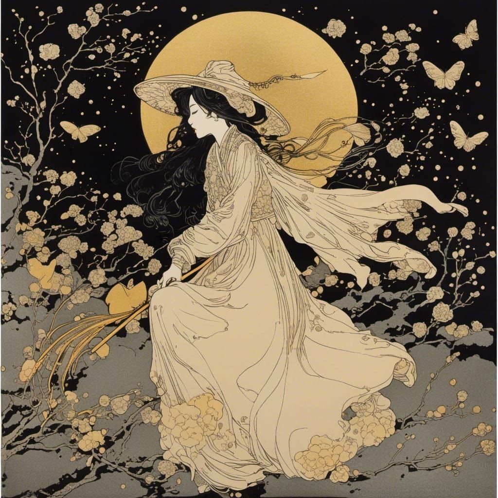 Witch in Shin-Hanga Style