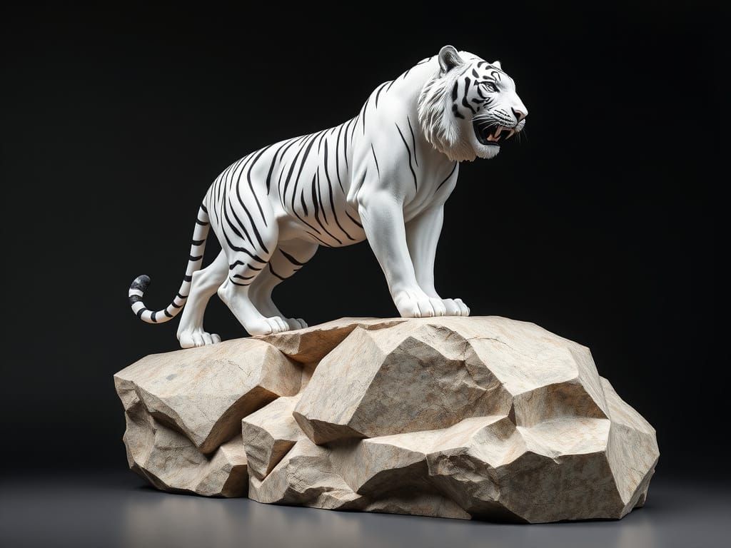 Tiger marble sculpture (fail)