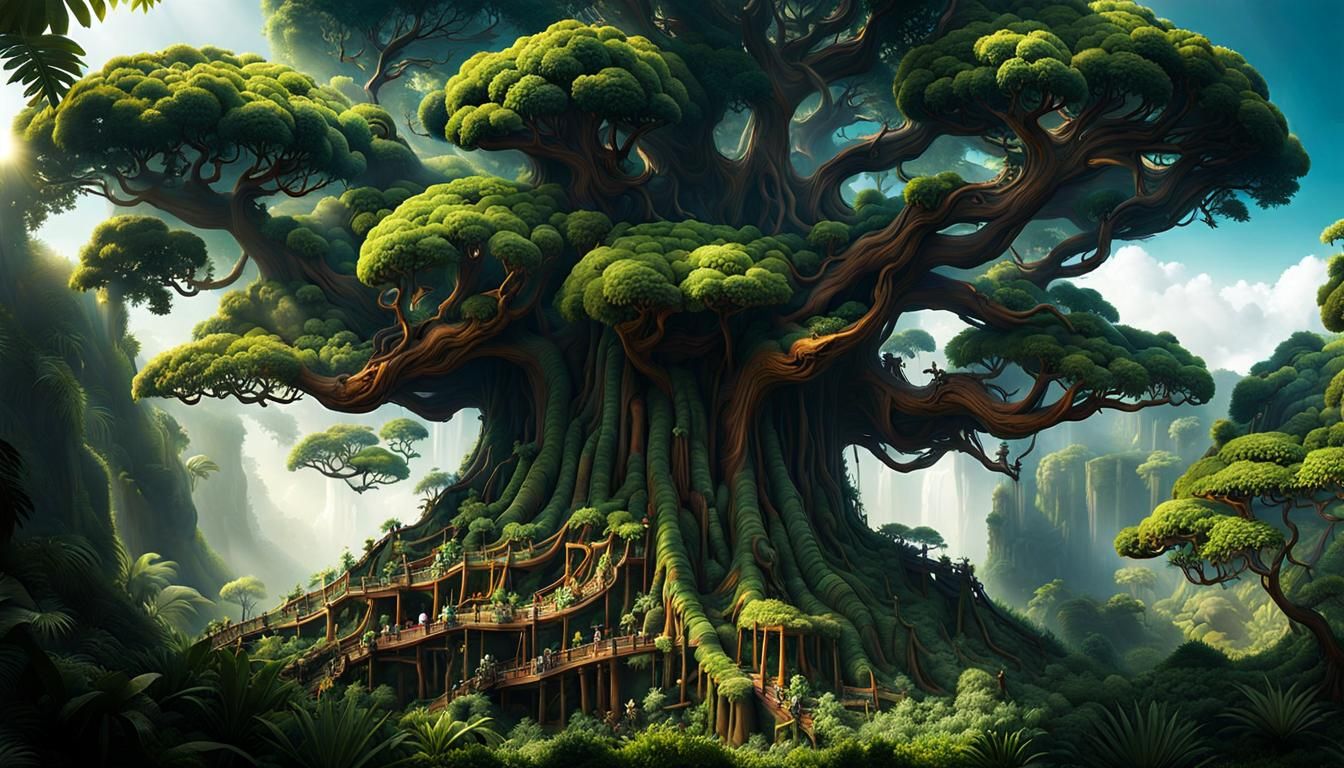 Biophilic Multiverse: Solarpunk Tree of Life