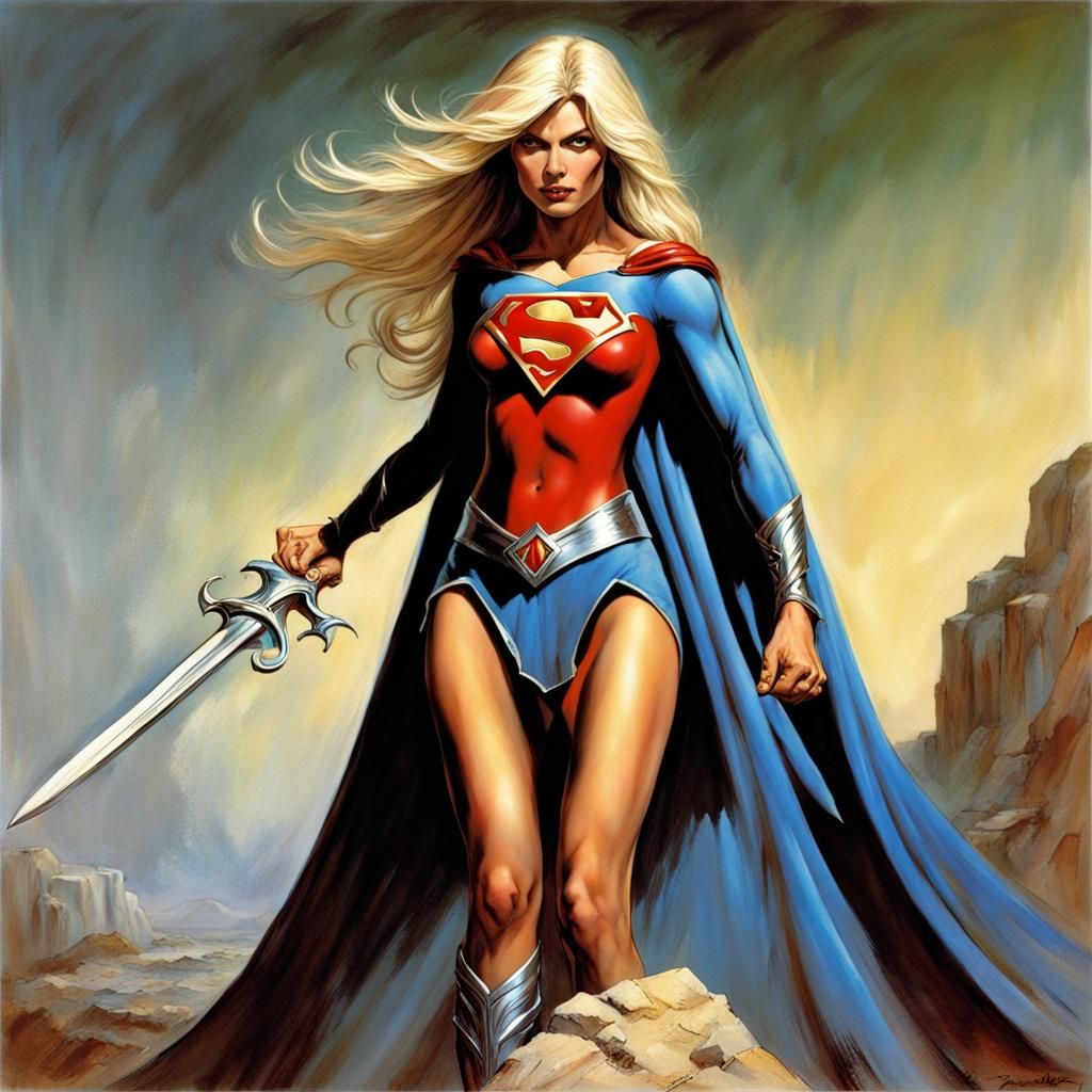 Supergirl in Sword and Sorcery Style