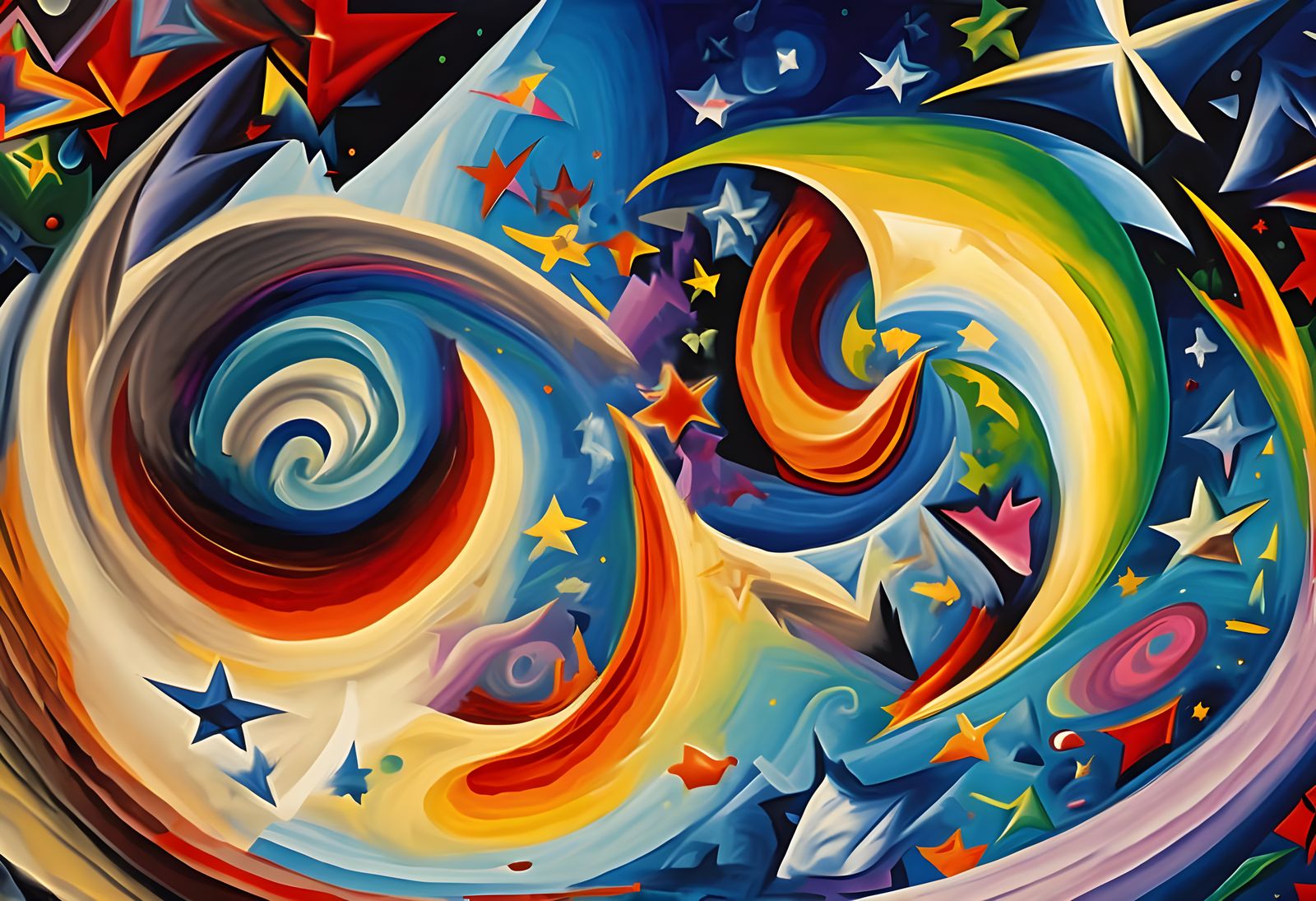 Vast 3D Vortex Maelstroms of Paint & Plasma