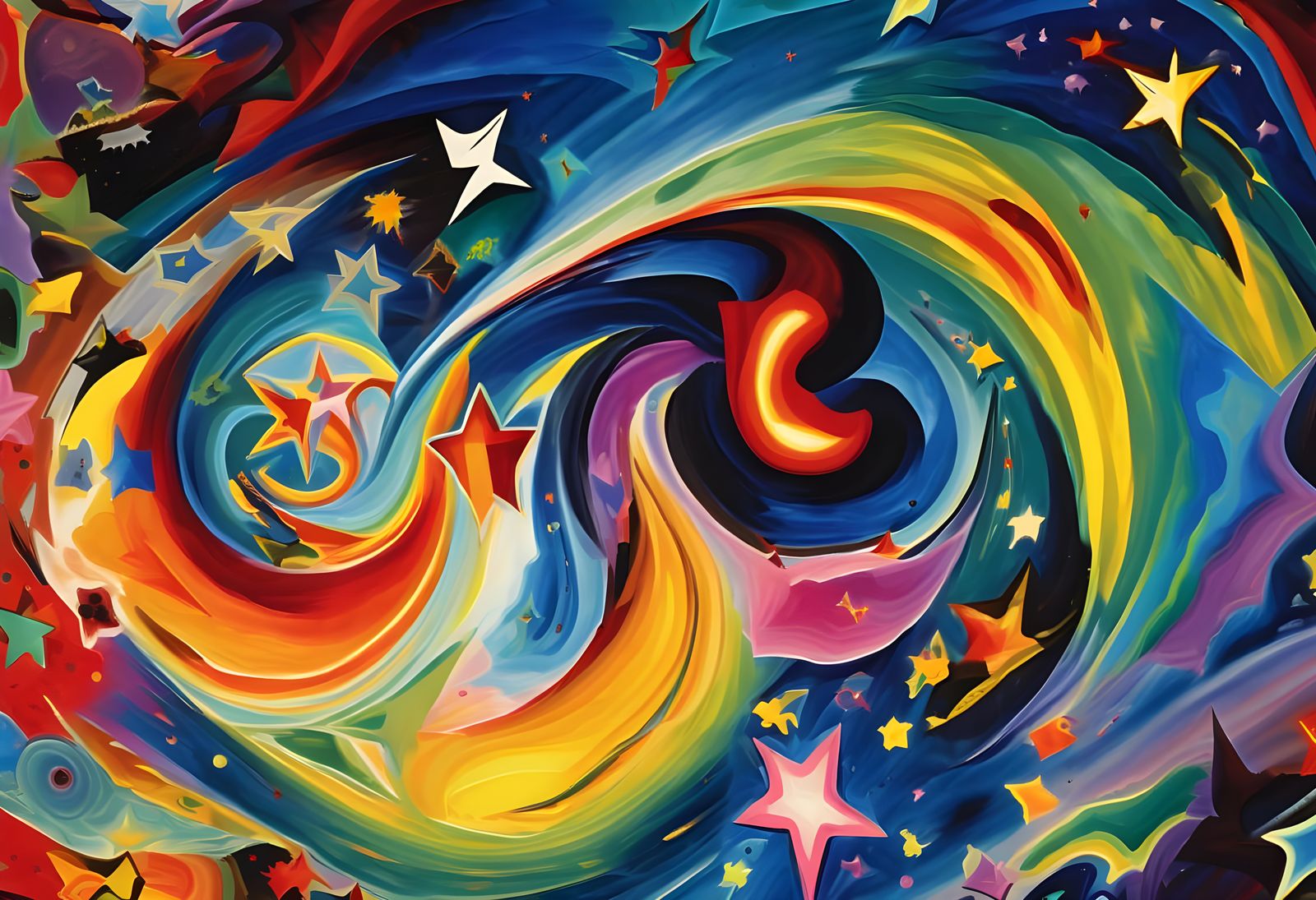 Vast 3D Vortex Maelstroms of Paint and Plasma