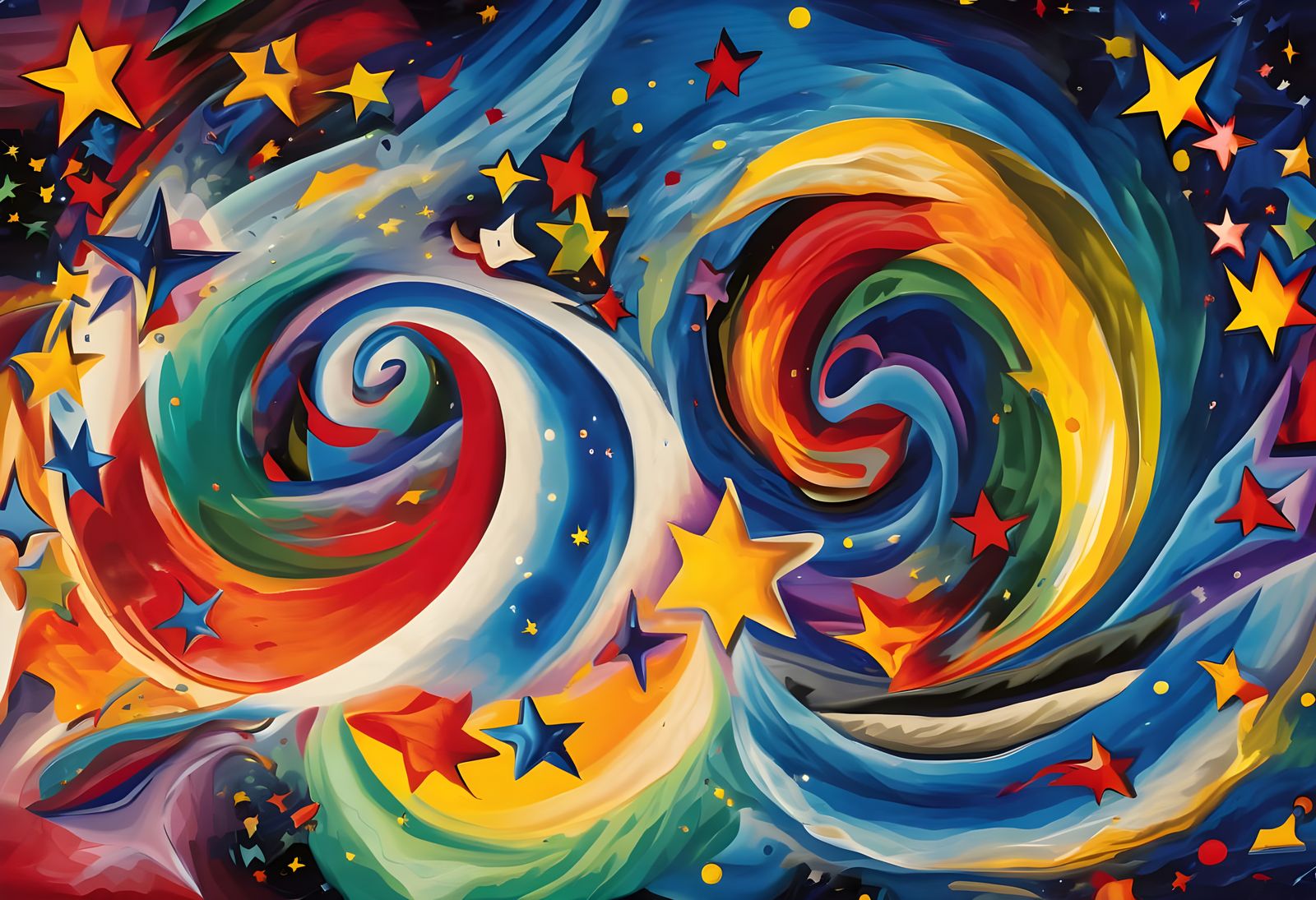 Vivid 3D Vortex Maelstroms of Paint and Plasma