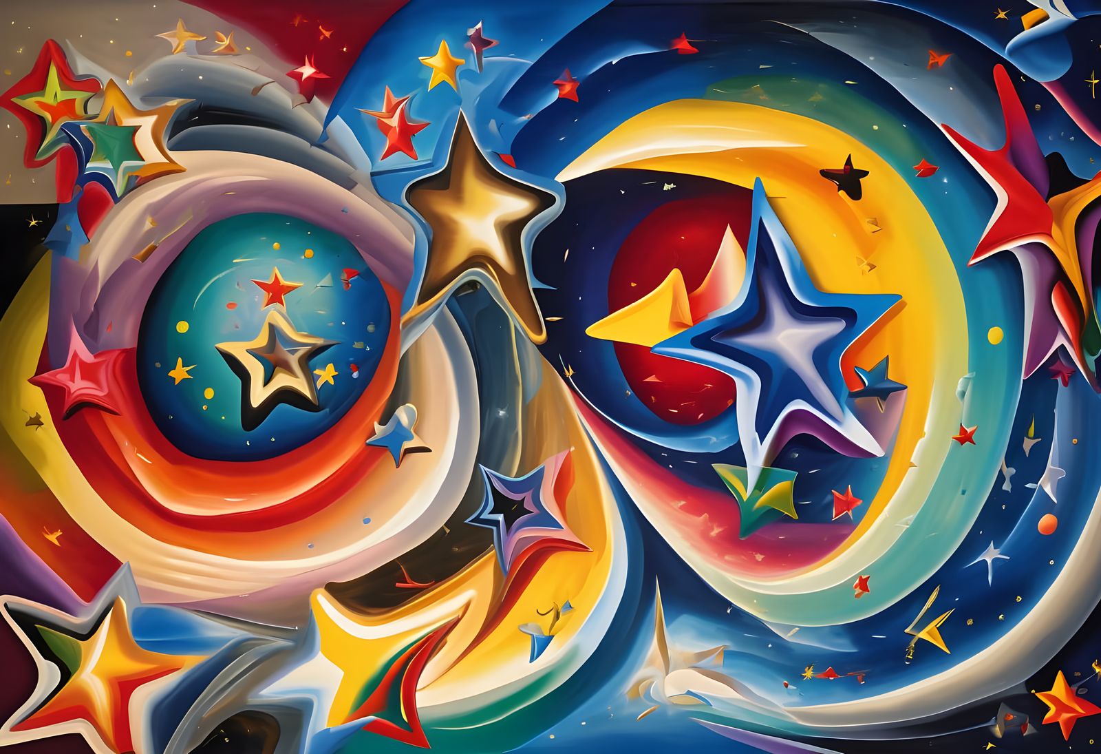 Vivid 3D Vortex Maelstroms of Paint and Plasma