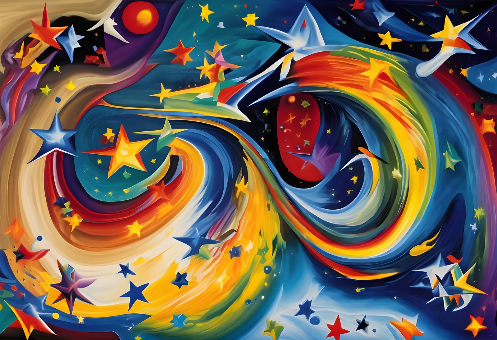 Vast 3D Vortex Maelstroms of Paint and Plasma