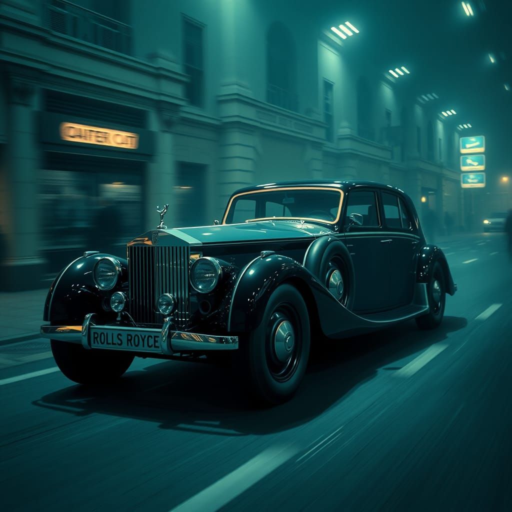 Cinematic Luxury Rolls-Royce Car
