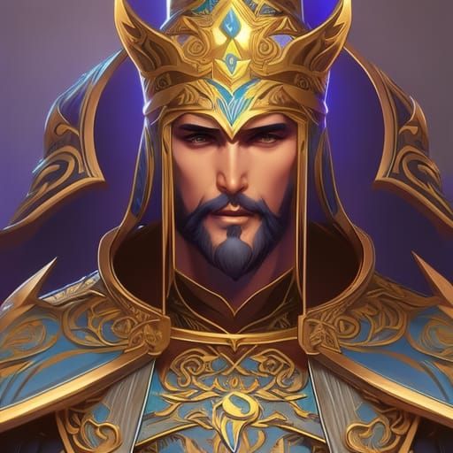 Byzantine Emperor Portrait in Art Nouveau Style