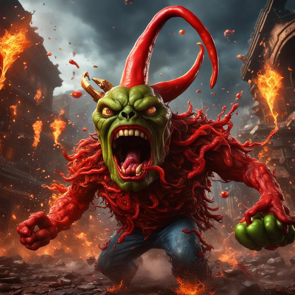 very angry hot-pepper