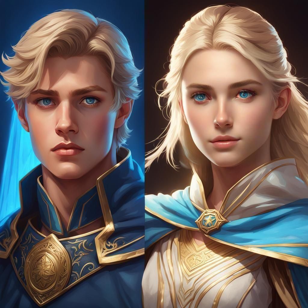 Fantasy Teens Portrait in Dynamic Lighting, 8K