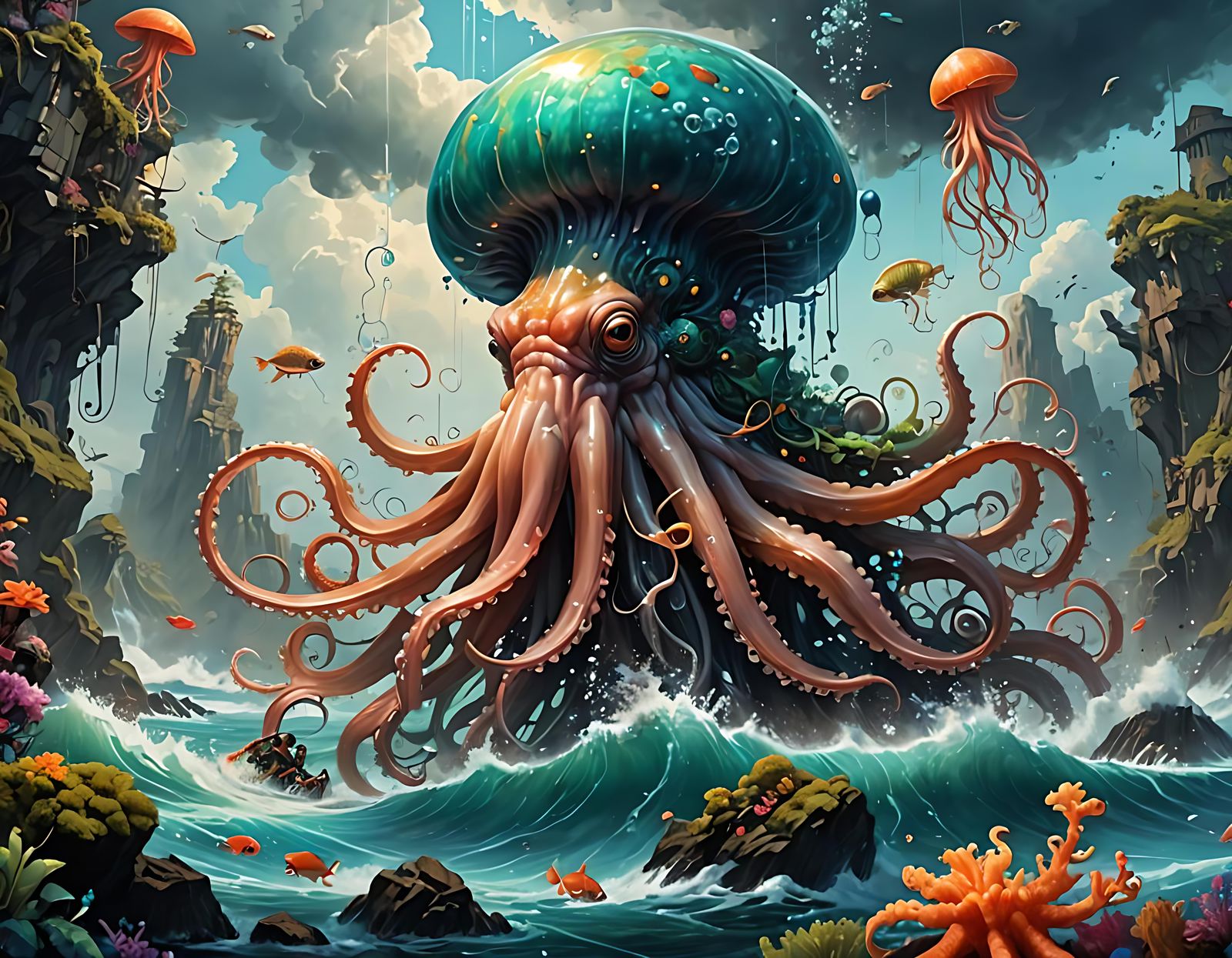 🆗 Mega Squid-Megamind 2030💯😲☢😵horror!