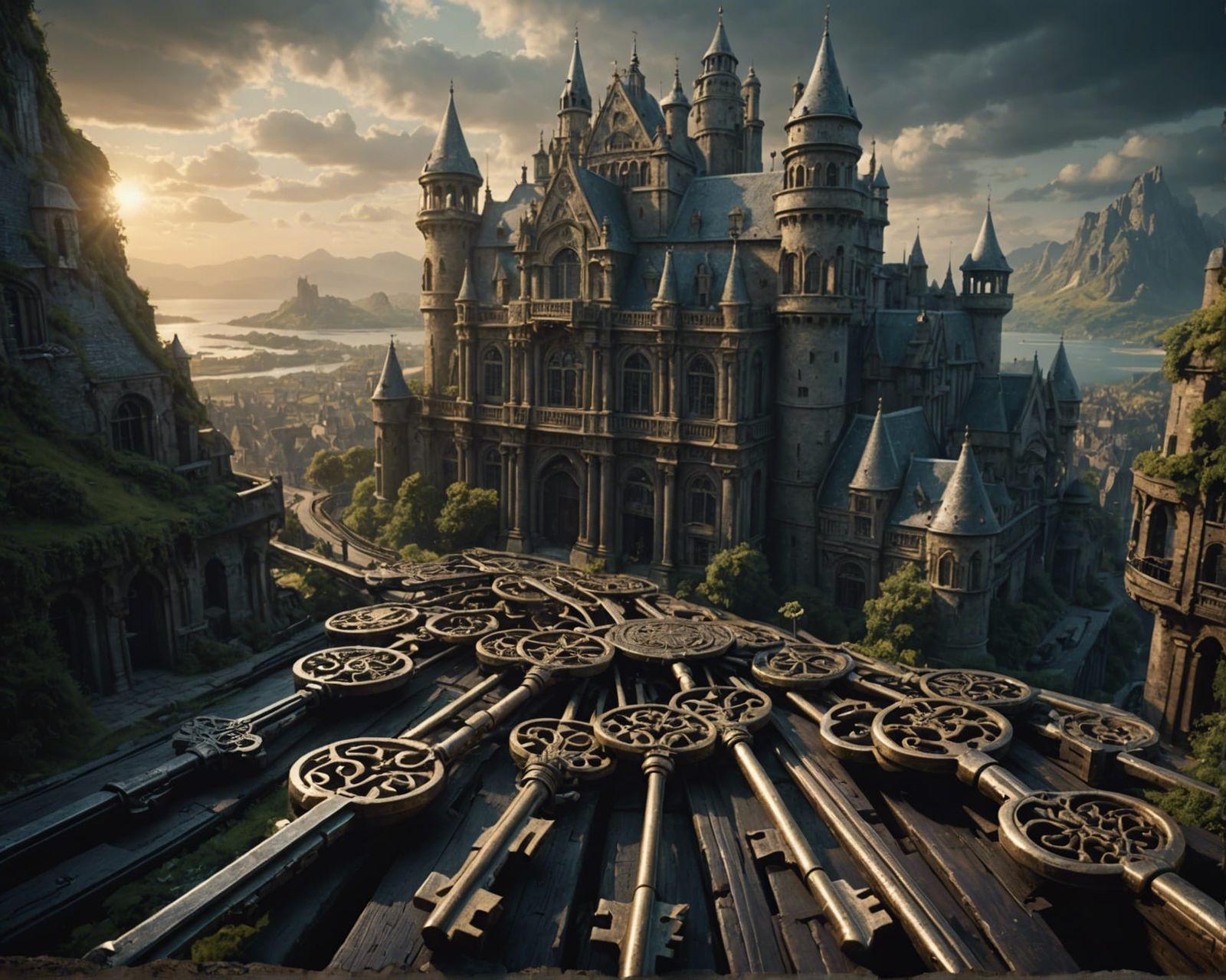Dramatic Keys in Digital Matte Painting Style