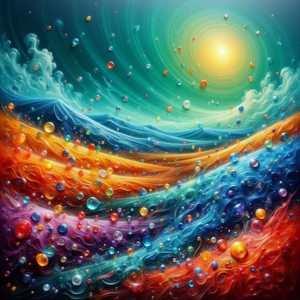 Vibrant Abstract Landscape in Fauvist Style