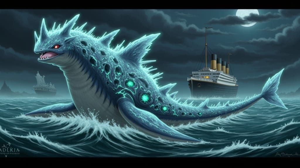 Crystal Dragon Shark Emerges from Titanic's Shadow