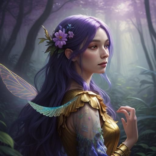 Enchanting Fairy in Mystical Forest Concept Art
