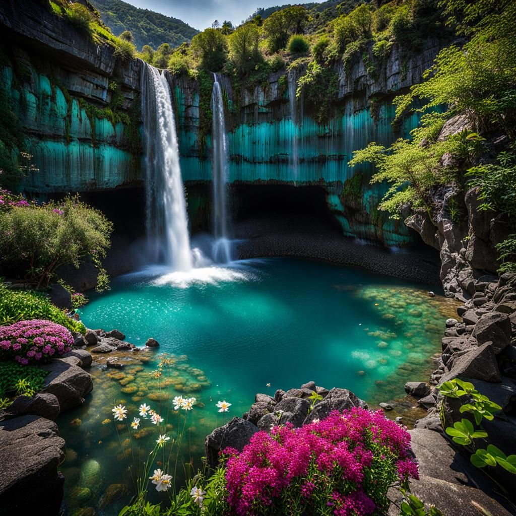 Turquoise Waterfall