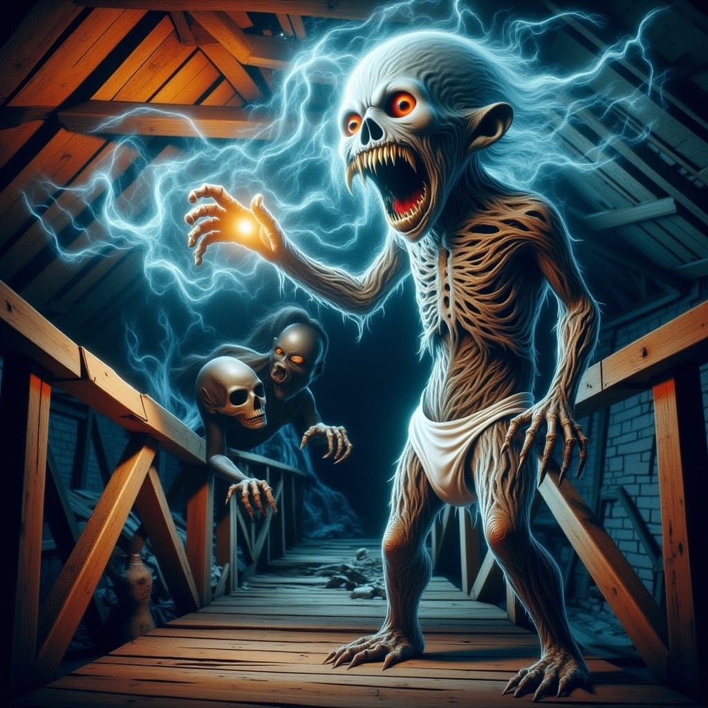 Emotive Scarecrow and Robot on Twisted Bridge