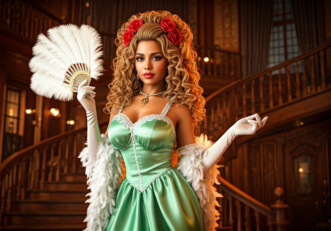 A Latina Saloon Girl In The Wild West Saloon v1 - Inspired b...