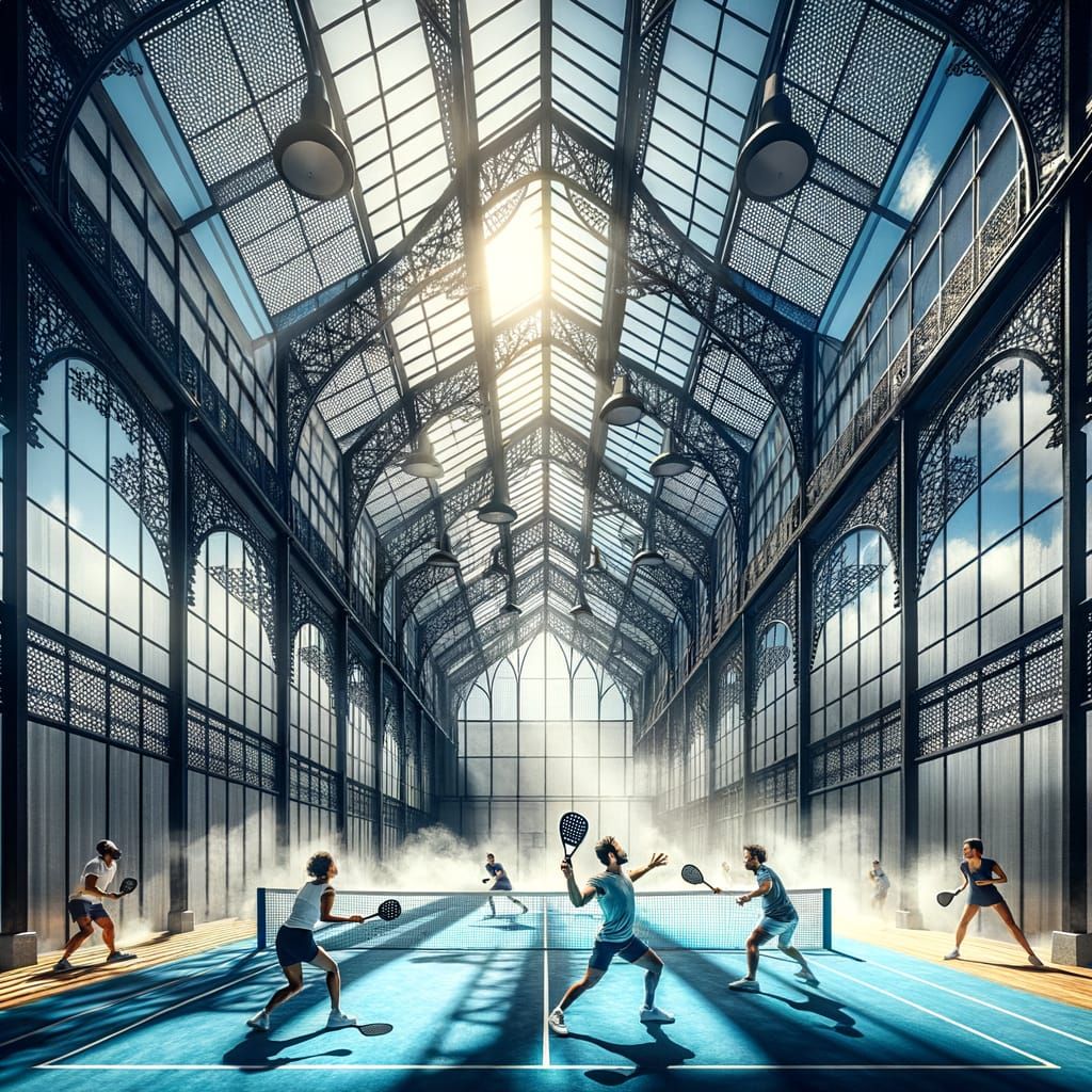 Paddle Club Action Shot in Modern Structure