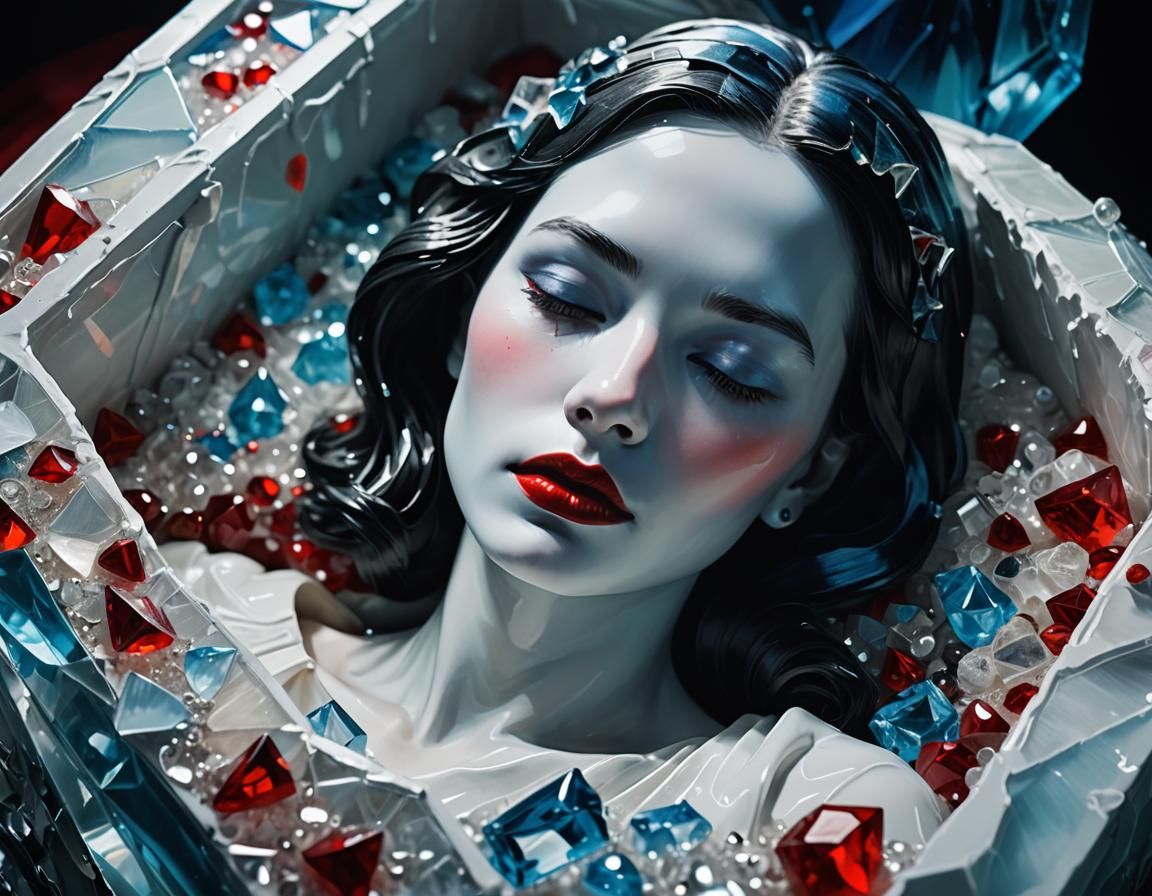 Abstract Expressionism: Woman in Crystal Coffin
