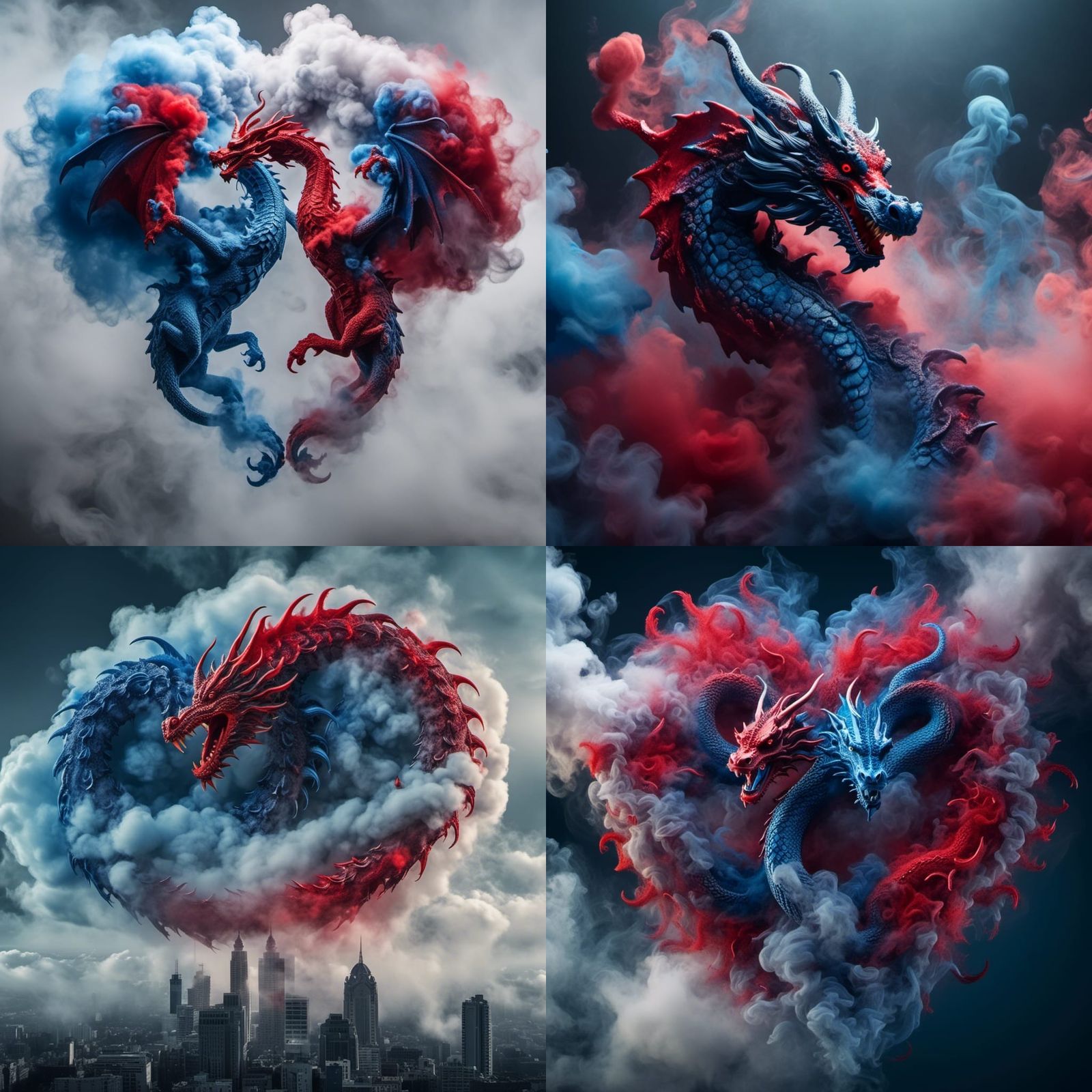 Smoky Dragon Heart in Ultra-Realistic Photo