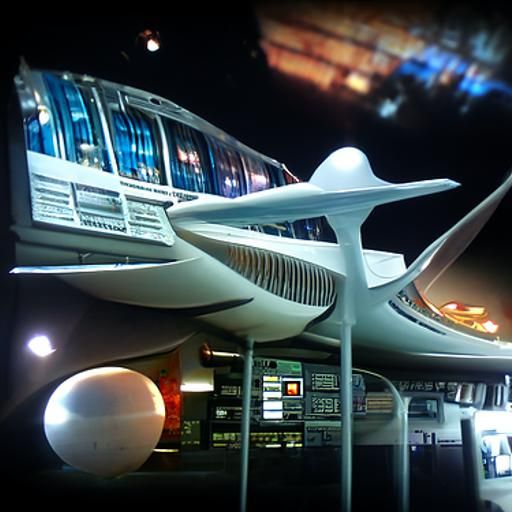 Filmic Sci-Fi Image of Starship Phoenix