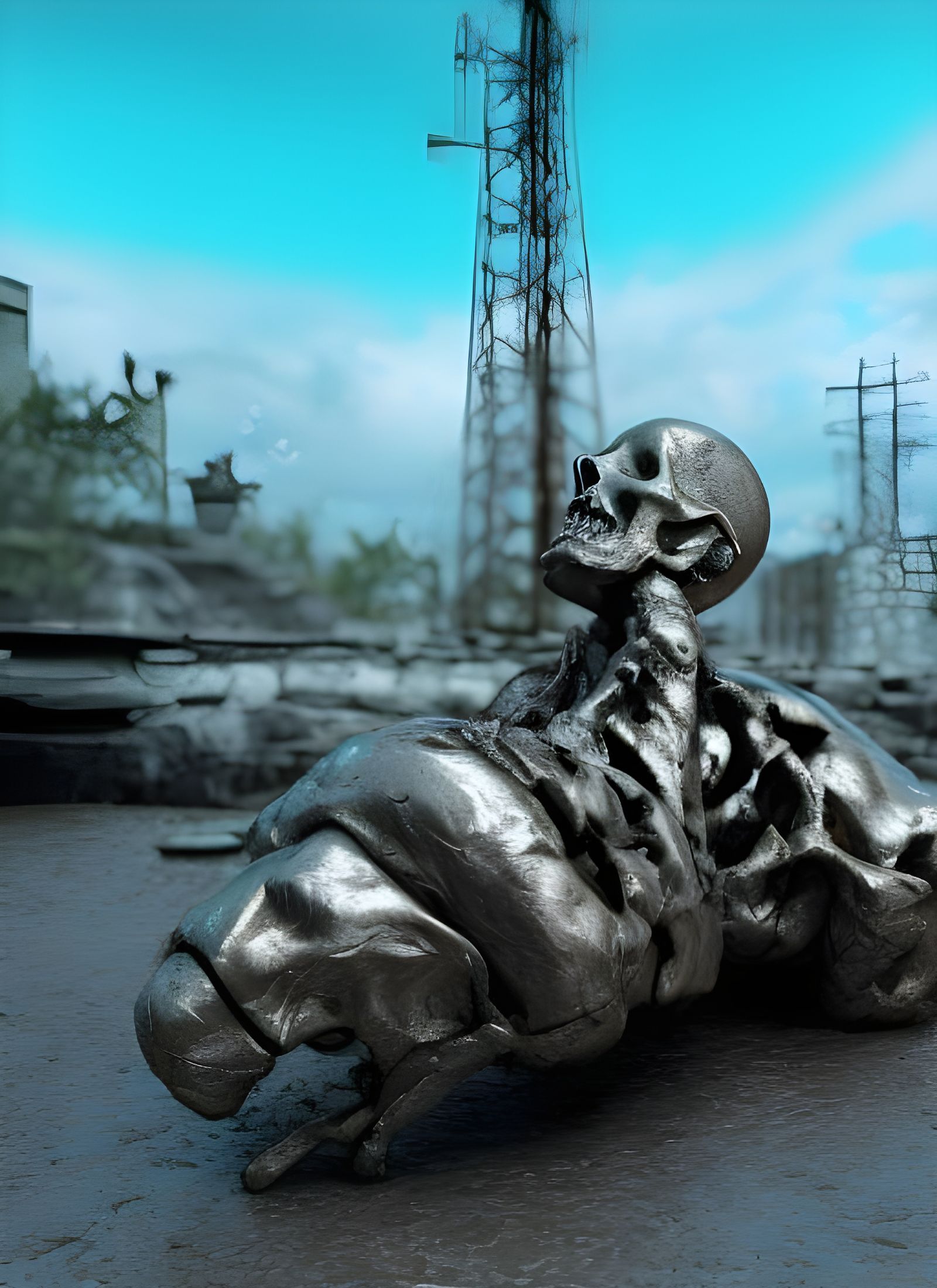 Electric Darkness: A Hyperrealistic Organic Fusion