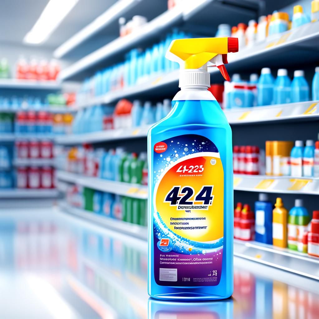 Giant Disinfectant Spray Bottle Portrait