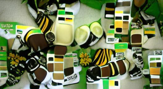 Abstract Color Block Art in Yellow, Green, Black