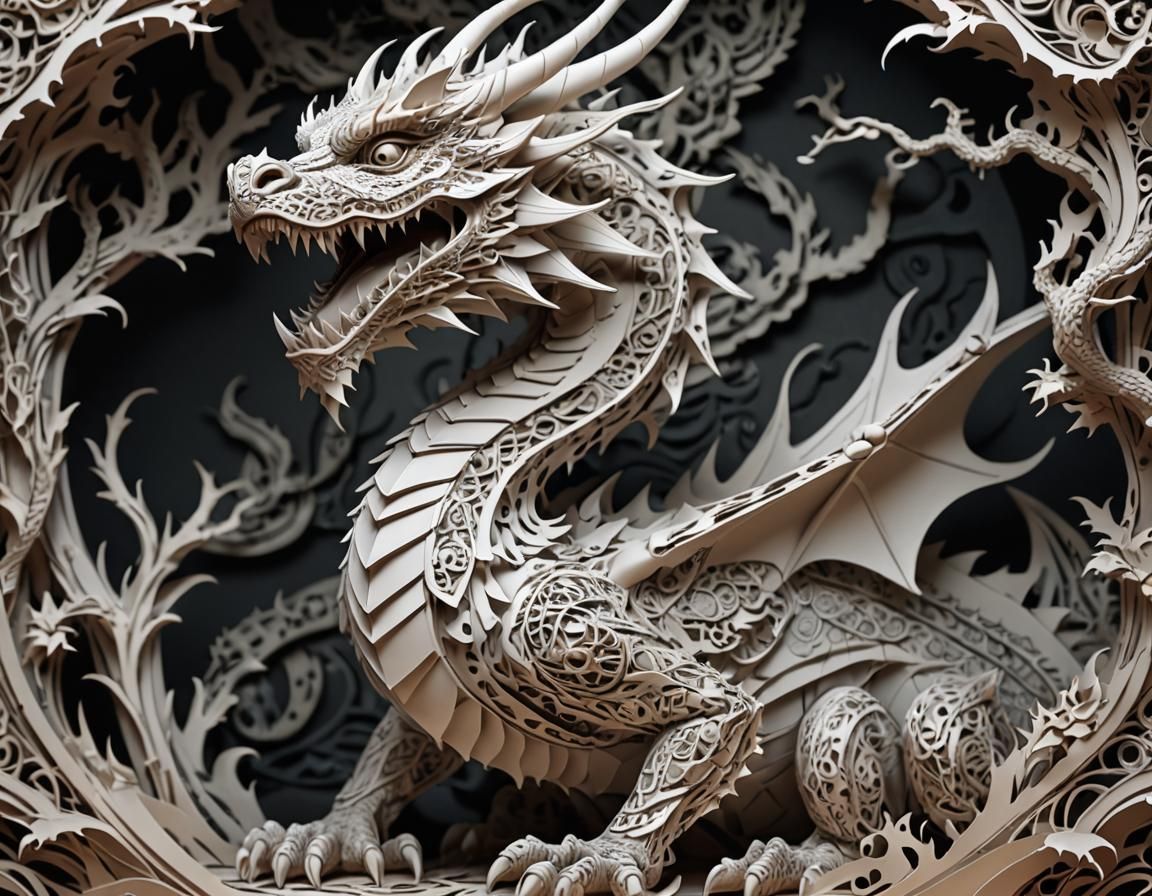 kirigami dragon