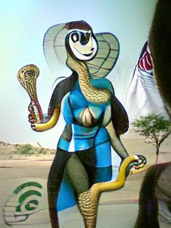 Wadjet: Cobra Goddess in Desert Landscape