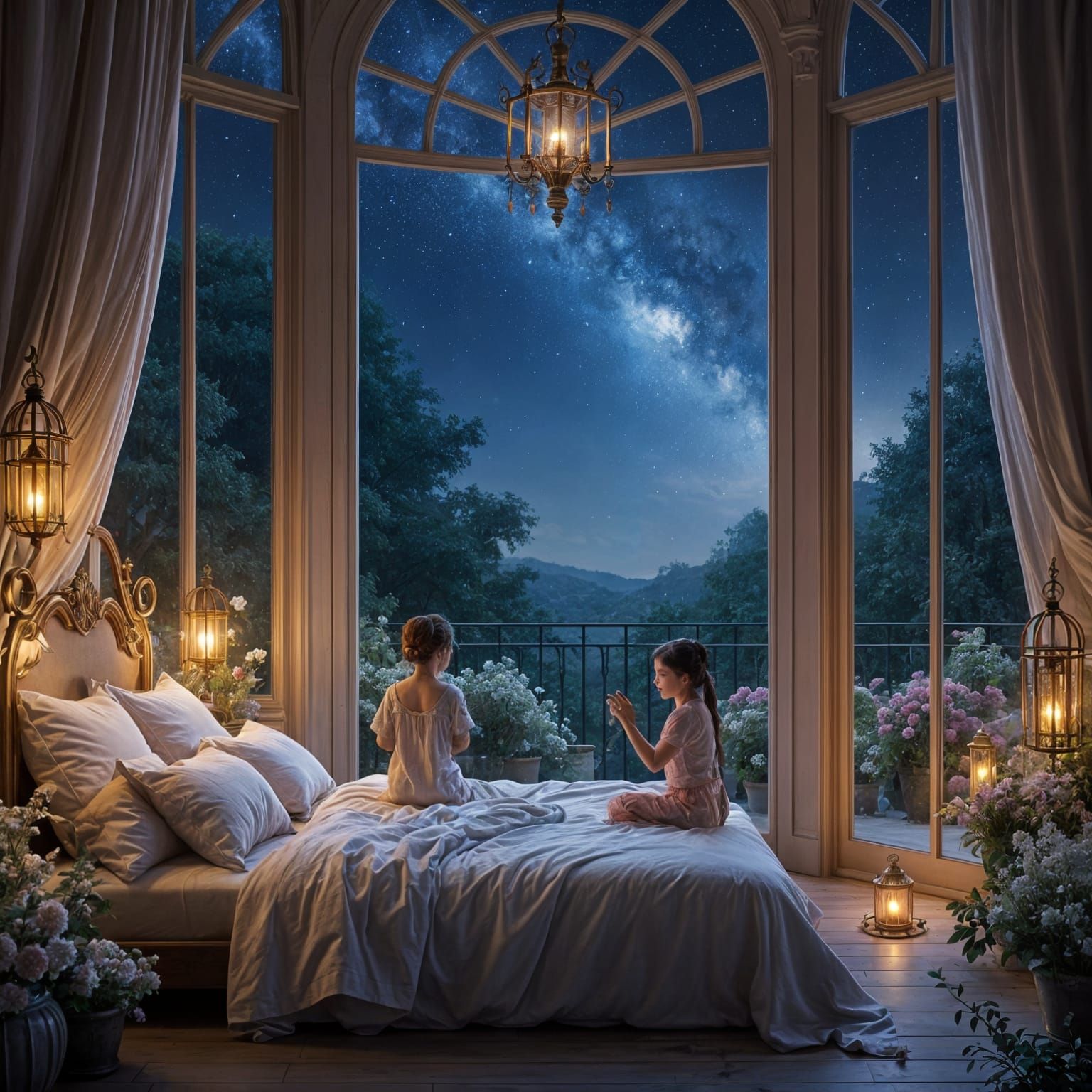 Stunning Night Sky Sanctuary in Elegant Room