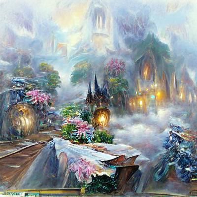 Ethereal Fantasy Landscape Inspired by Solo Leveling