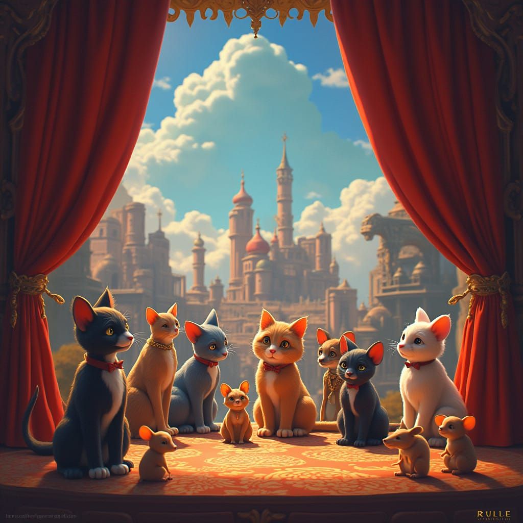 Elegant Whimsy on a Futuristic Stage