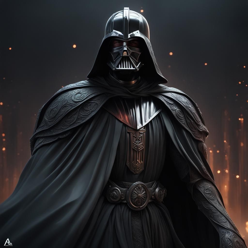 Darth Vader as Nazgul: Dynamic Photorealistic Portrait