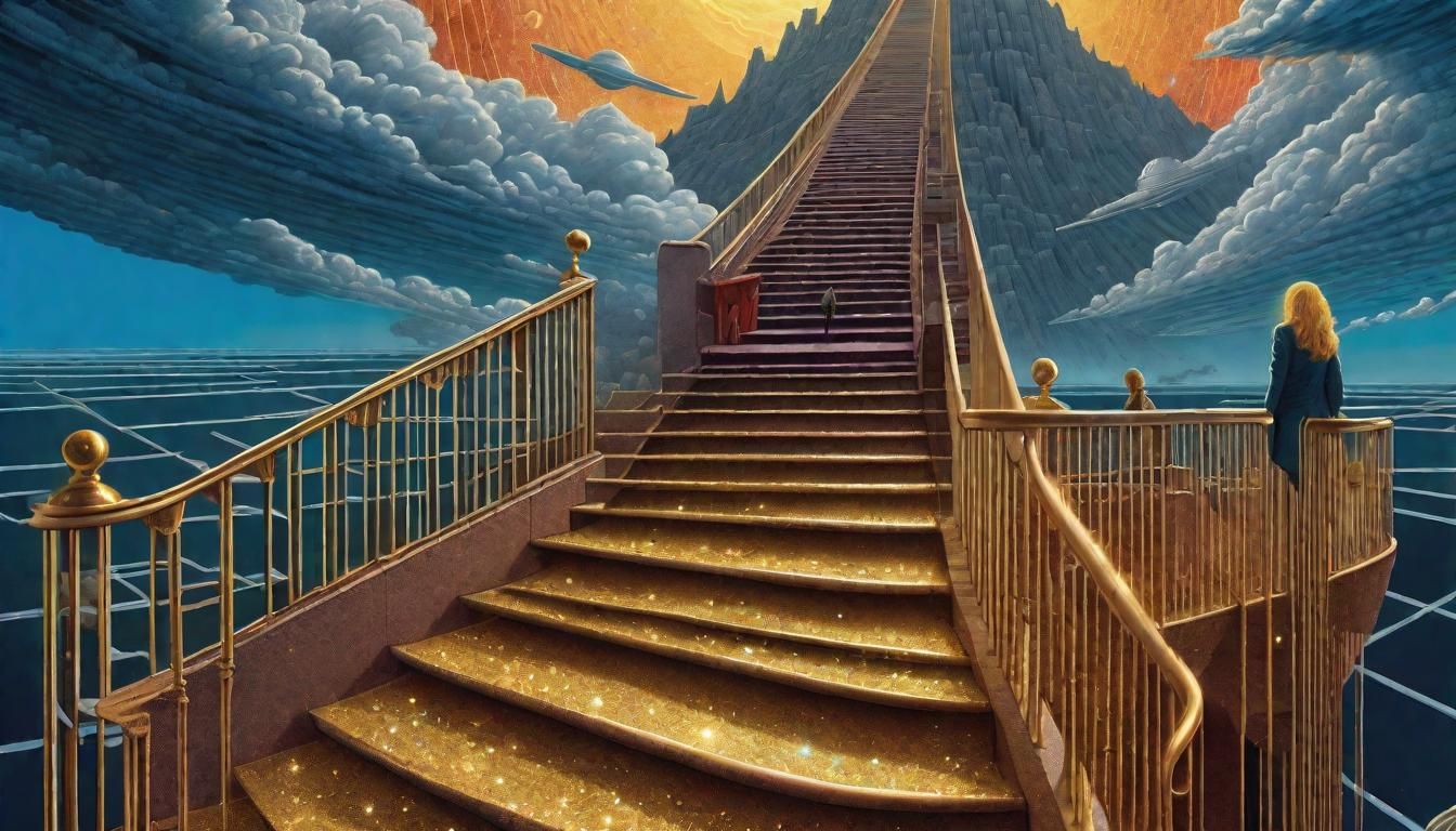 Surreal Stairway to Heaven Concept Art