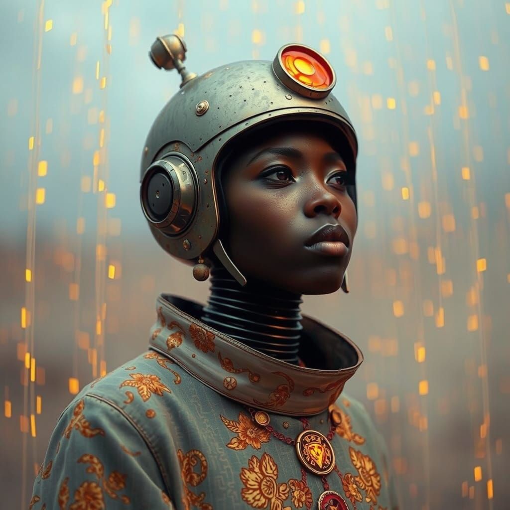 Afrofuturist Robot Fortune-Teller at Asteroid Trading Post