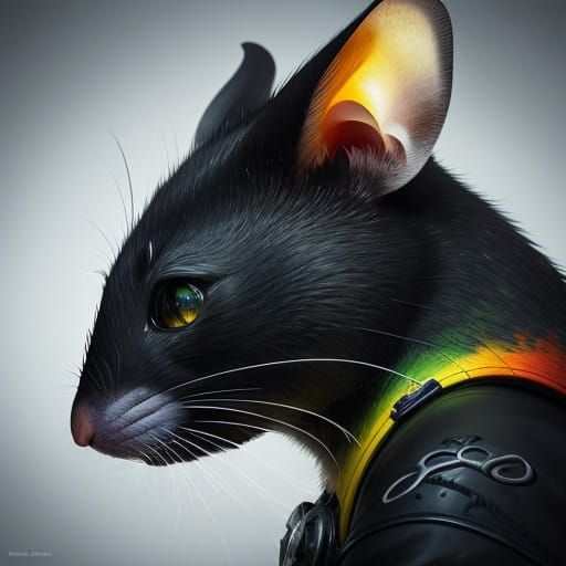 Vibrant Mice Hyperrealistic Portraits in Stunning Splash Art