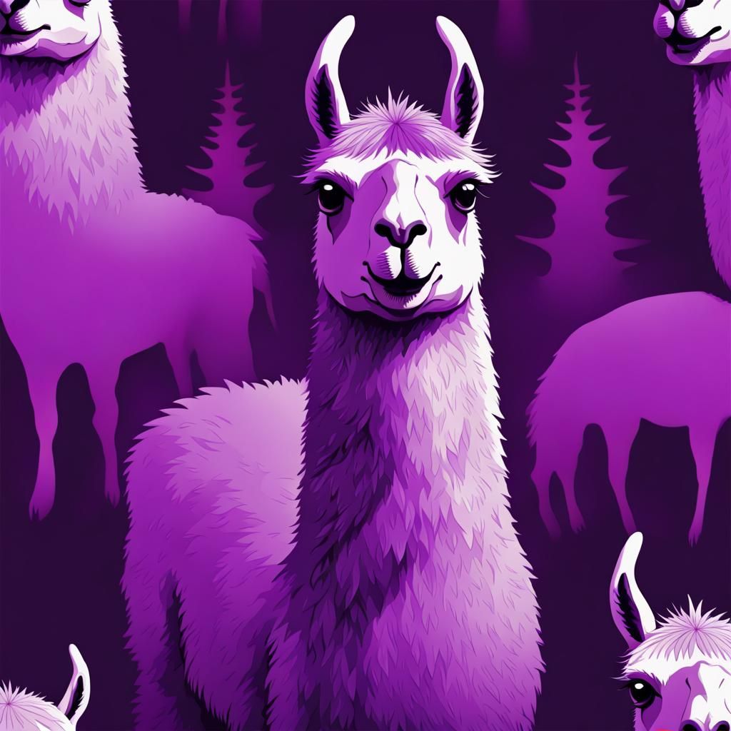 Demonic Llama in Sinister Purple Haze