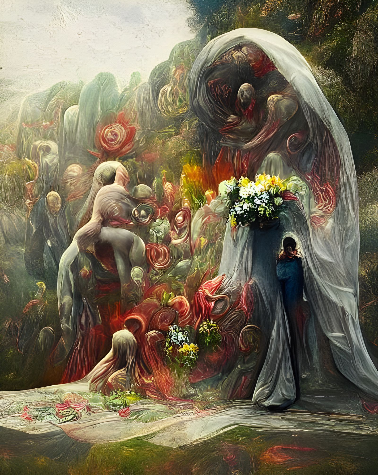 Surreal Wedding in Hell: A Mythopoeia Painting
