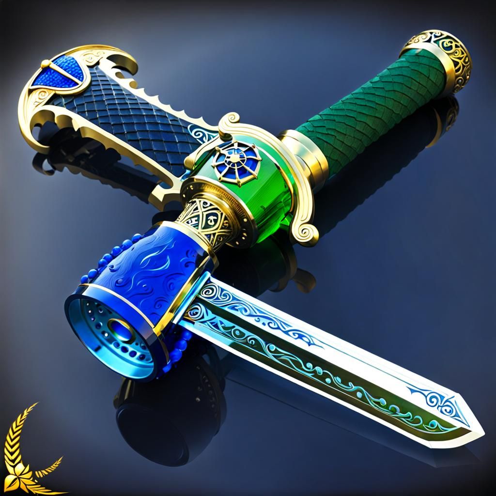 Energy Sword Hilt with Blue Grip