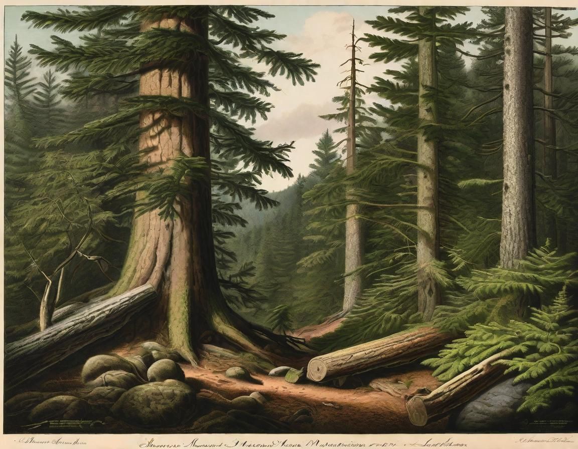 Shavers Mountain Spruce-Hemlock Stand Engraving