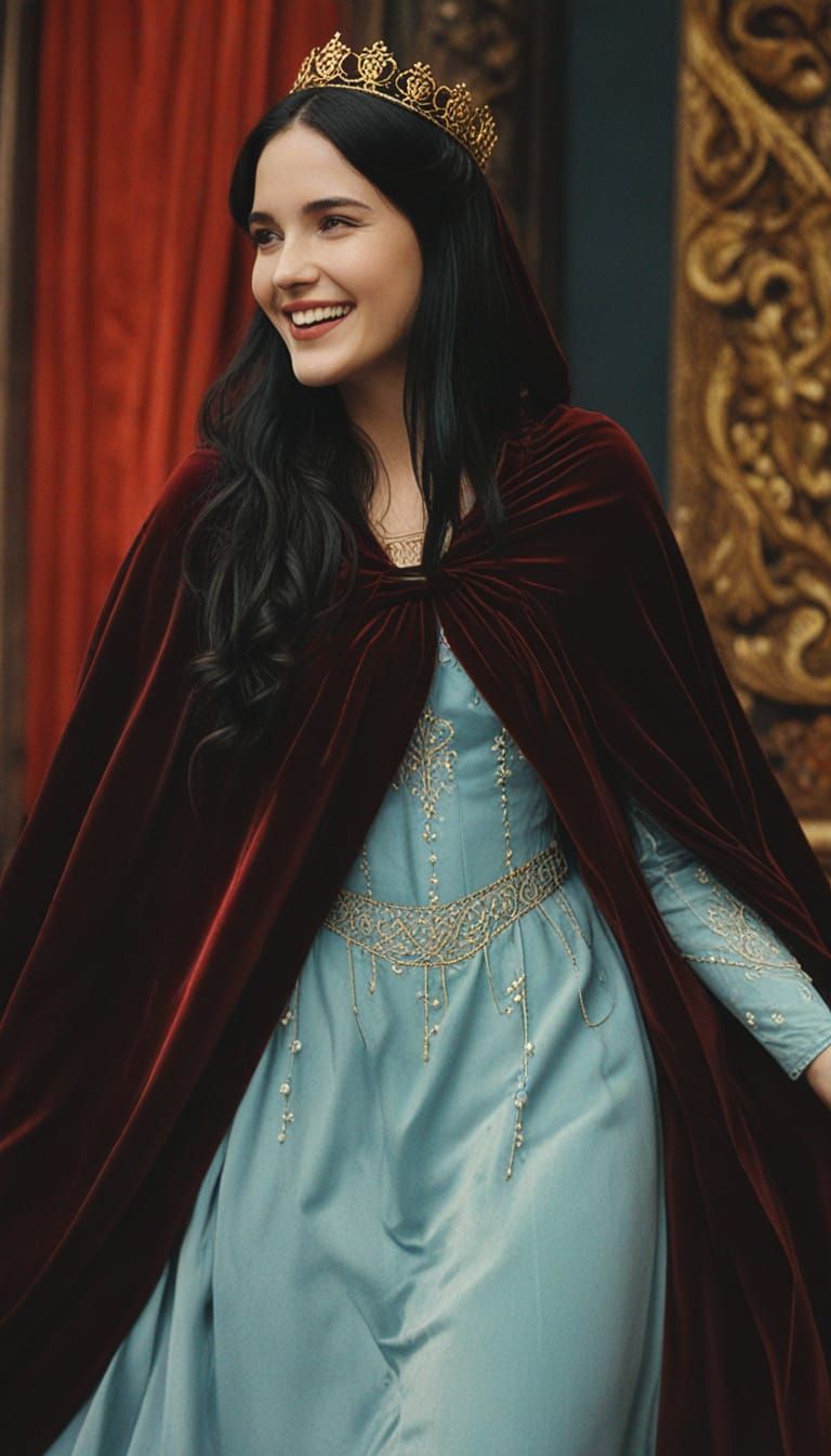 Ethereal Princess in Film Noir Cinematic Style