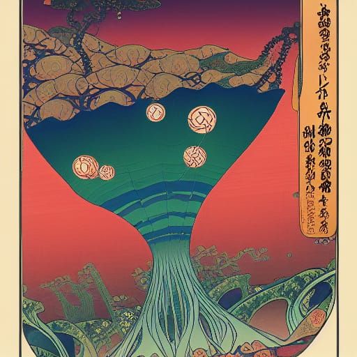 Gemstone Mine in Art Nouveau Bauhaus Style