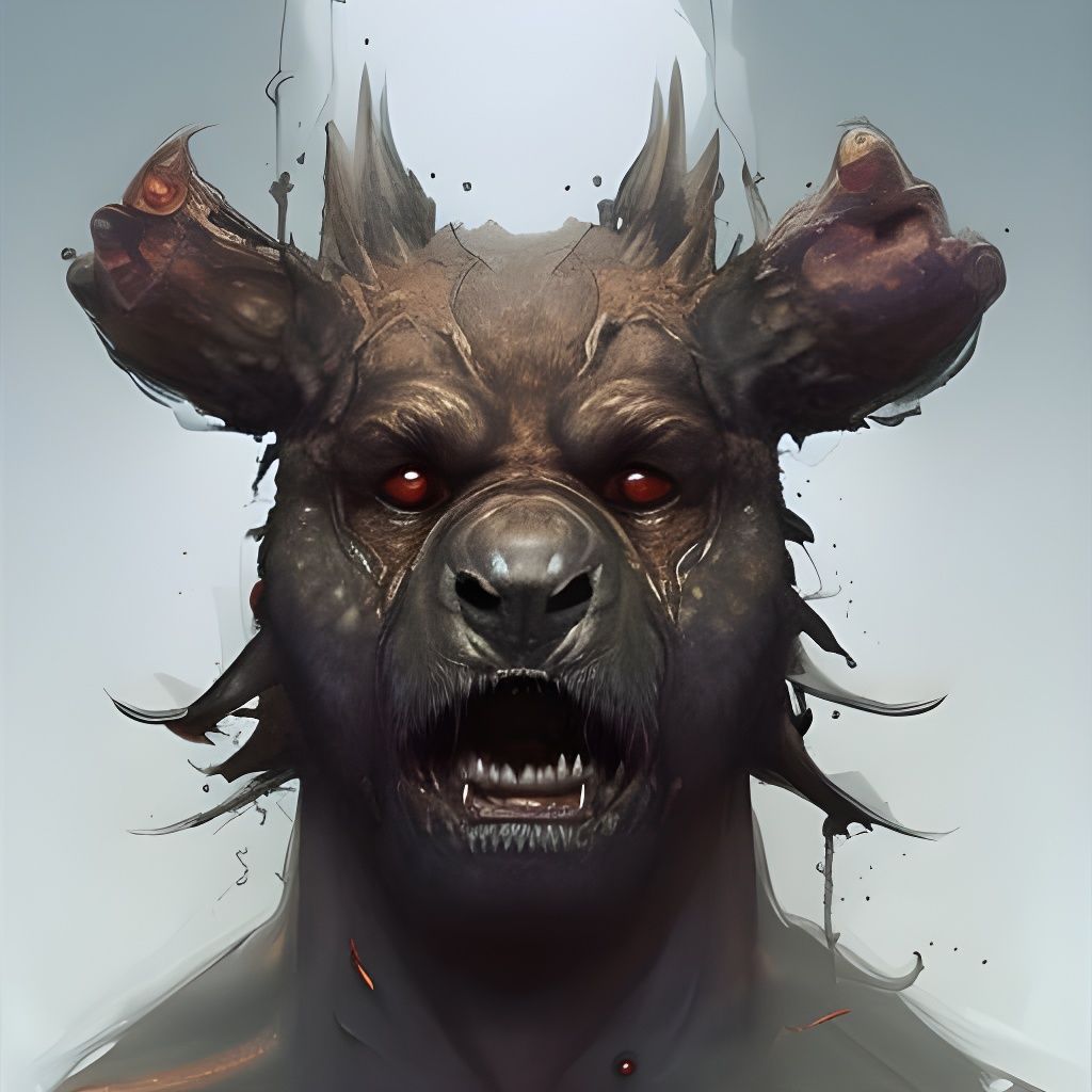 Detailed Portrait of a Demonic Drop Bear