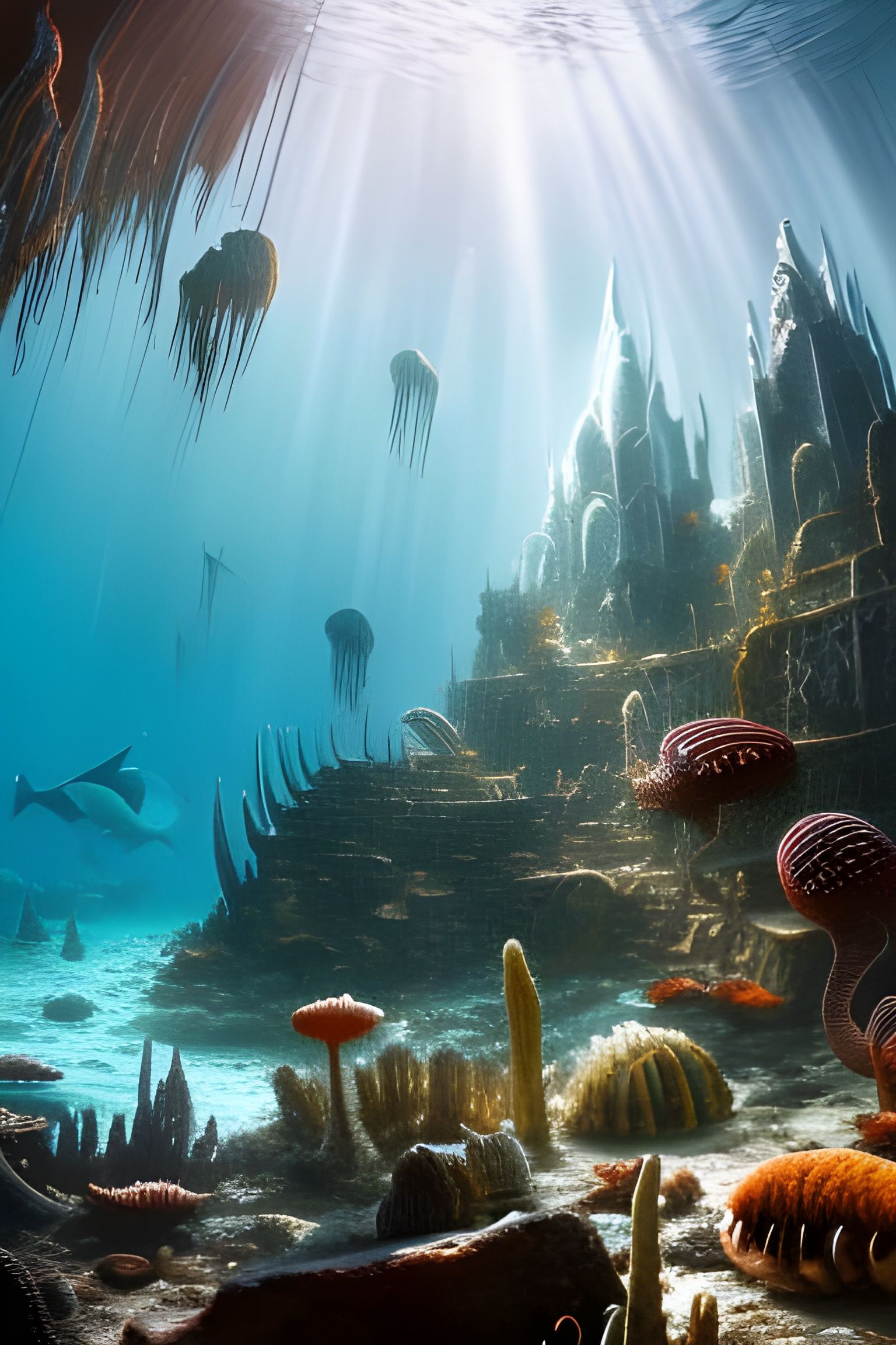 Lovecraftian Sunken City: Dark Fantasy Underwater Horror