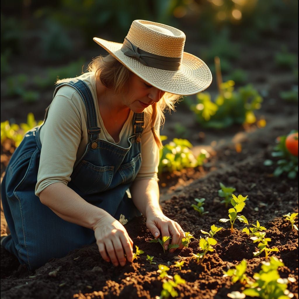 Rustic Farm Goddess in Cinematic 35mm Film Style
