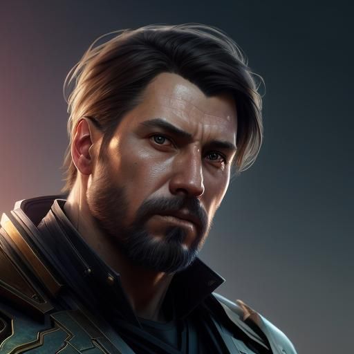 Hyperdetailed Portrait in Volumetric Lighting Style