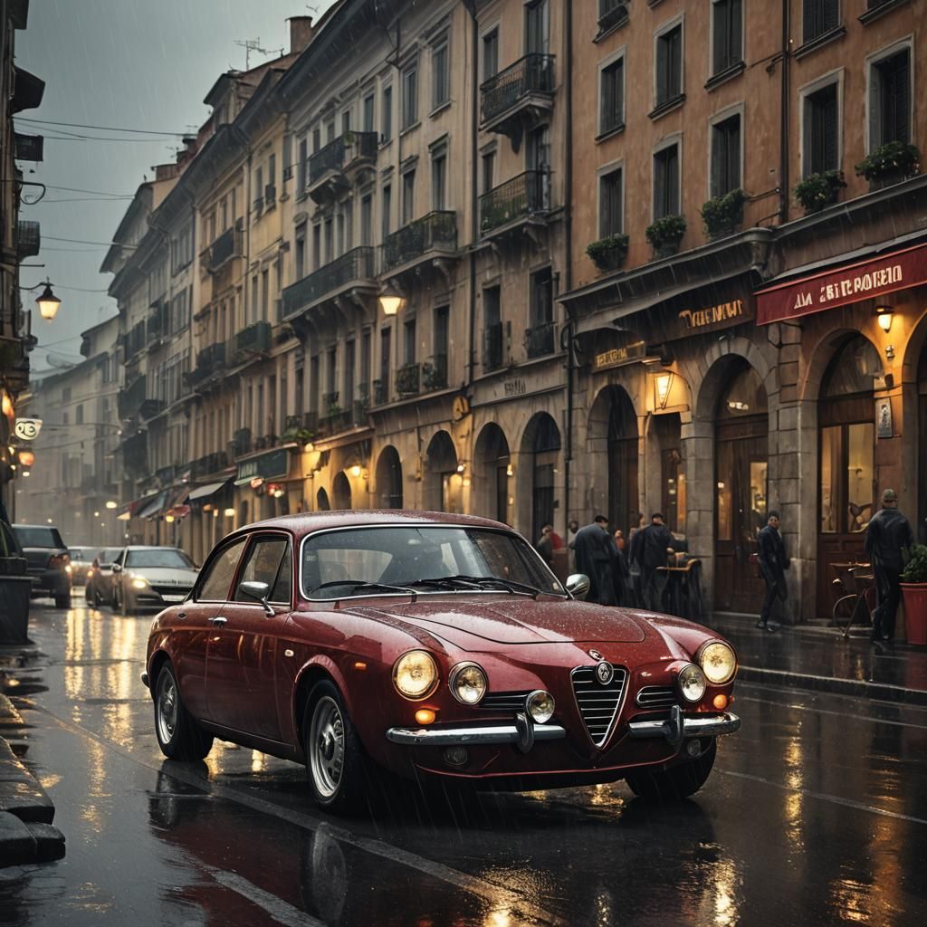 Alfa Romeo Giulietta in Hyperrealistic Digital Art